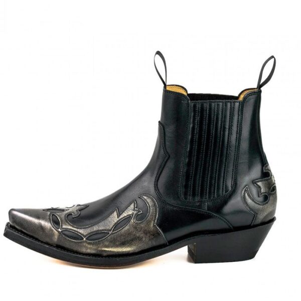 Botines cuero negro gris - Country and Roses - Mayura - 3