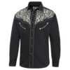 Camisa negra con bordados - Country and Roses - Henry - 1