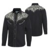 Camisa negra con bordados - Country and Roses - Henry - 3