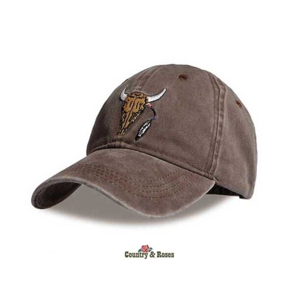 Gorra de algodón con Longhorn