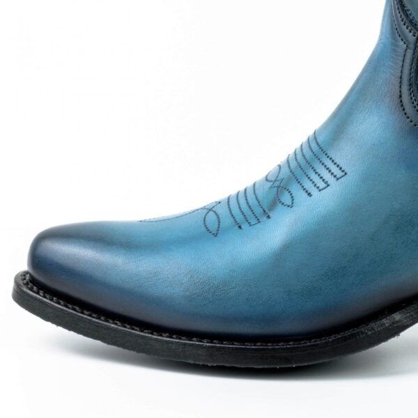 Botines cuero azul tejanos - Country and Roses - Vintage azul - 4