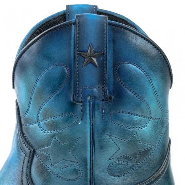 Botines cuero azul tejanos - Country and Roses - Vintage azul - 5