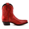 Botines de cuero rojo clásicos - Country and Roses - 1