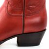 Botines de cuero rojo clásicos - Country and Roses - 5