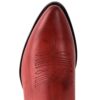 Botines de cuero rojo clásicos - Country and Roses - 7