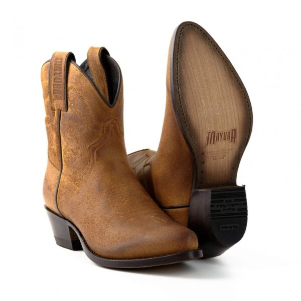 Botines marrón serraje tejanos - Country and Roses - Whisky - 10