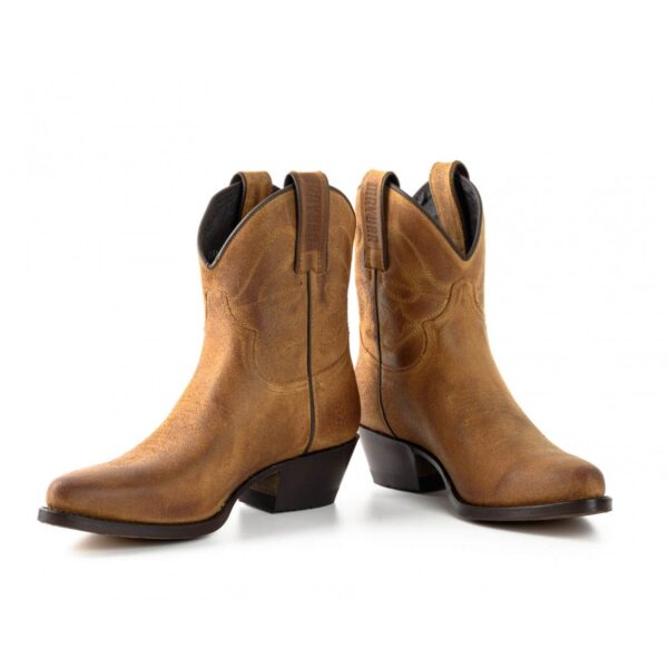Botines marrón serraje tejanos - Country and Roses - Whisky - 9