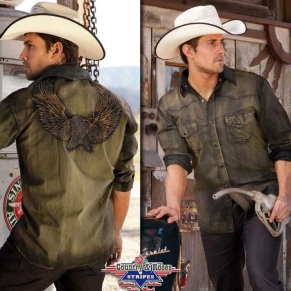 Camisa vaquera manga larga - Country and Roses - Dave - 3