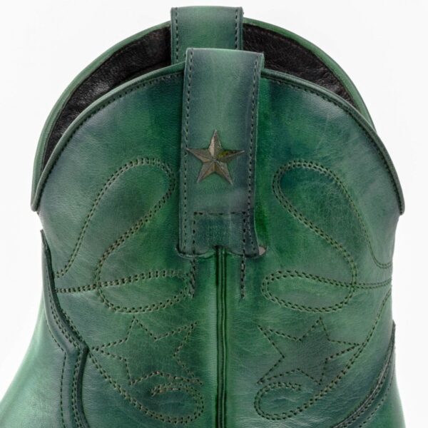 Botines tejanos verde cuero - Country and Roses - Vintage verde - 5