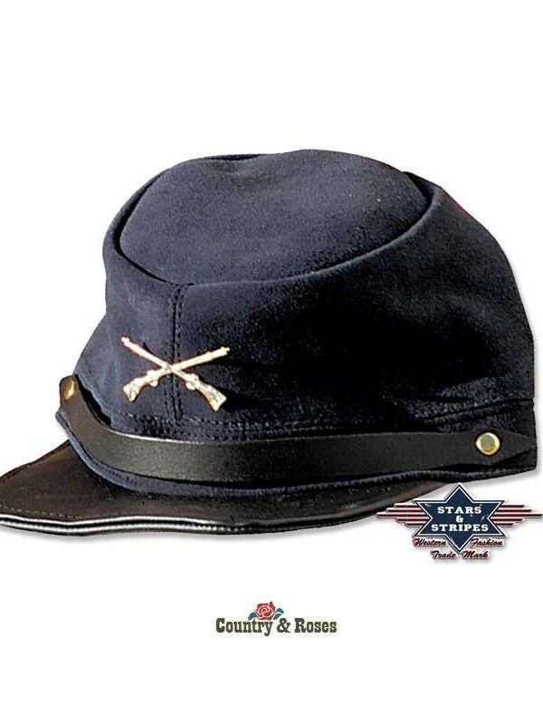 Gorra confederada de ante azul
