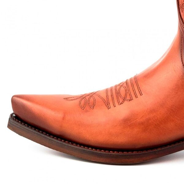Botas de cuero cognac vaqueras cowgirl - Country and Roses - Clover - 4