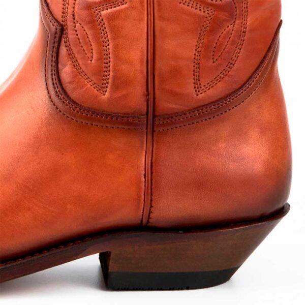 Botas de cuero cognac vaqueras cowgirl - Country and Roses - Clover - 5