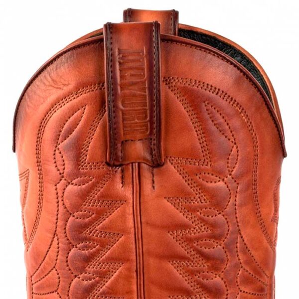 Botas de cuero cognac vaqueras cowgirl - Country and Roses - Clover - 6