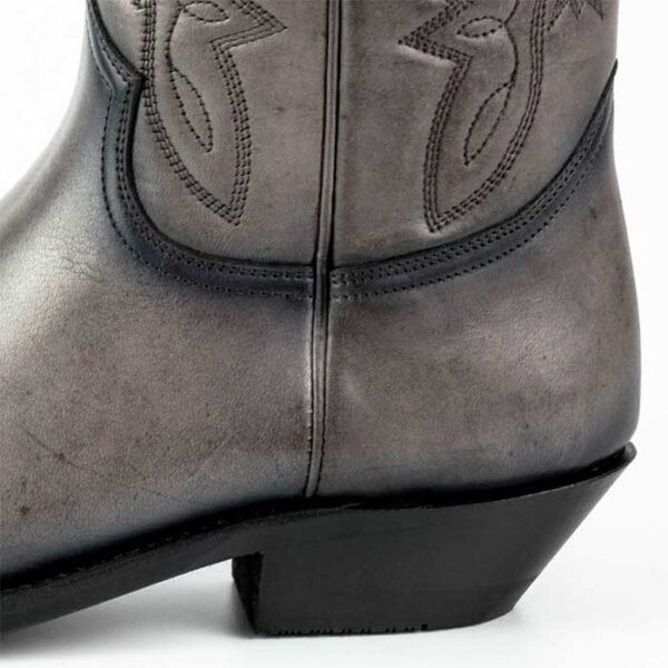Botas de cuero gris vaqueras cowgirl - Country and Roses - Dawson - 5