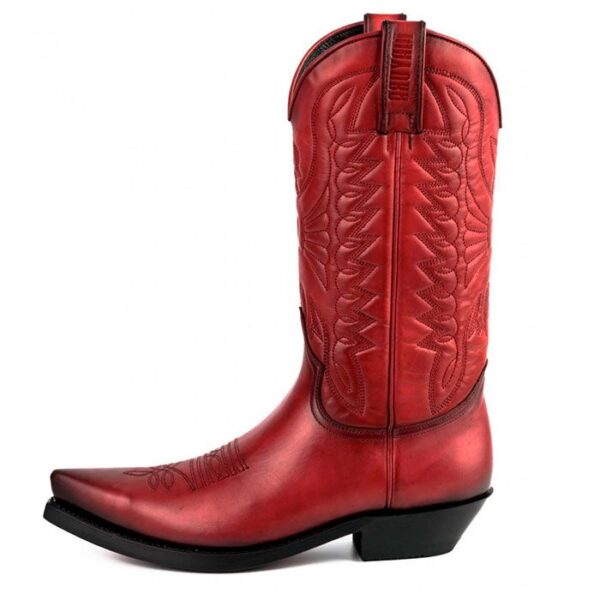 Botas de cuero rojo vaqueras cowgirl - Country and Roses - Indiana -3