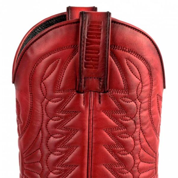 Botas de cuero rojo vaqueras cowgirl - Country and Roses - Indiana -6