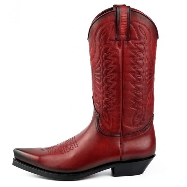 Botas de cuero rojo vintage vaqueras cowgirl - Country and Roses - Dumont - 3