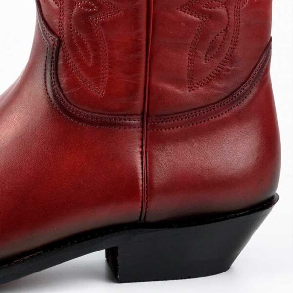 Botas de cuero rojo vintage vaqueras cowgirl - Country and Roses - Dumont - 5