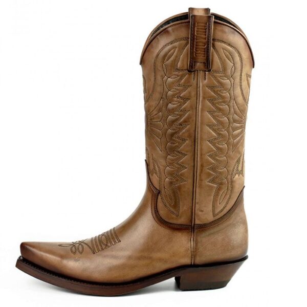 Botas de cuero taupe vaqueras cowgirl - Country and Roses - Calvary - 3