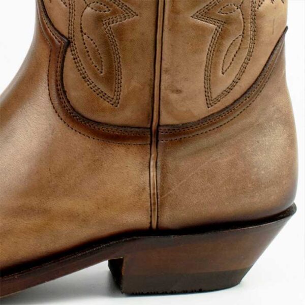 Botas de cuero taupe vaqueras cowgirl - Country and Roses - Calvary - 5