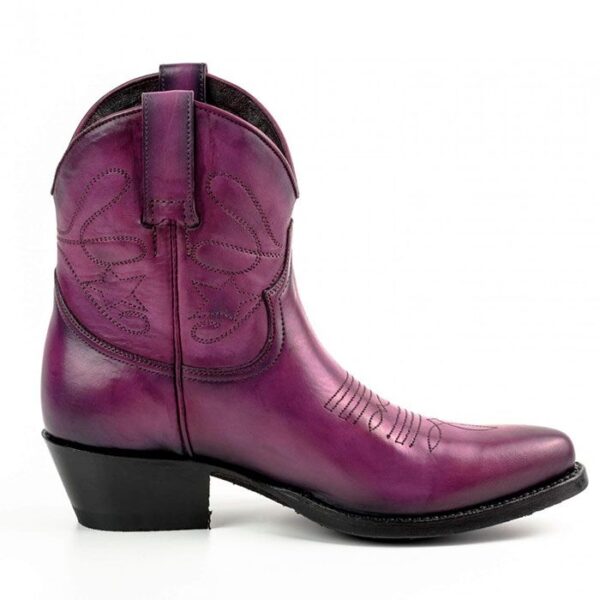 Botines cuero morado - Country and Roses - Sacramento - 1