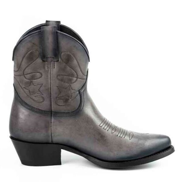 Botines de cuero gris vaqueros cowgirl - Country and Roses - Abrams - 1