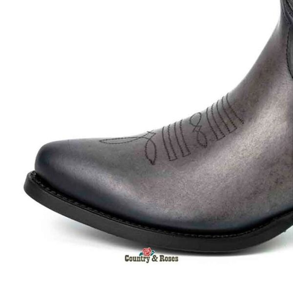 Botines de cuero gris vaqueros cowgirl - Country and Roses - Abrams - 4