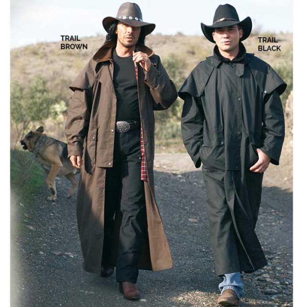 Guardapolvos negro encerado - Country and Roses - Trail Black - 2