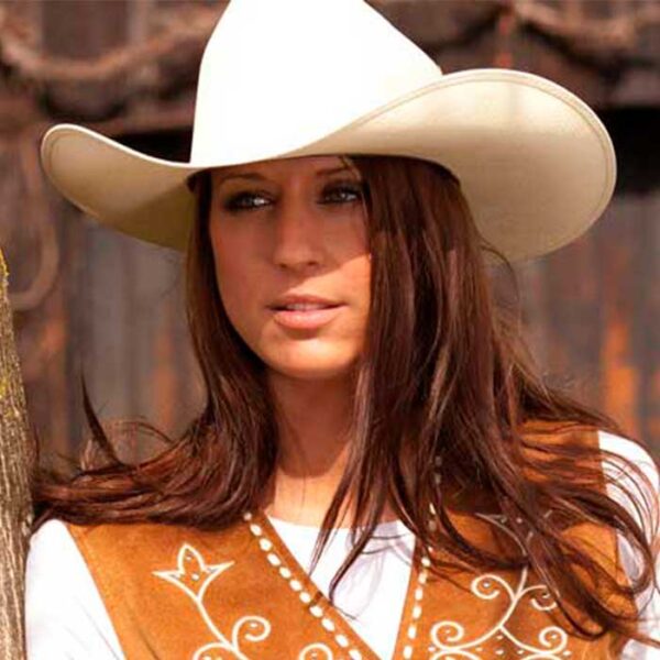 Sombrero blanco vaquero tejano - Country and Roses - Cattleman - 3