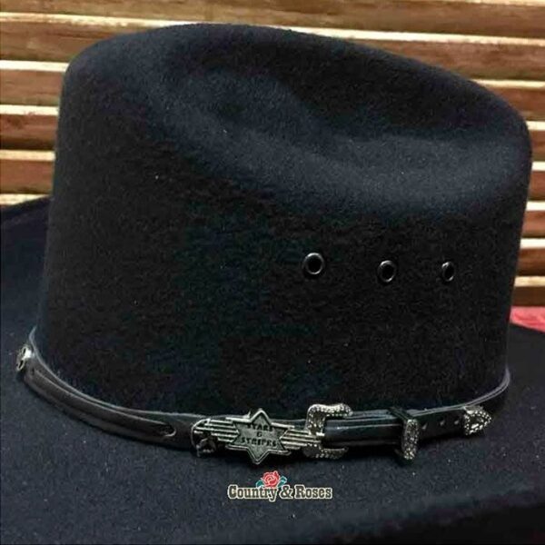 Sombrero vaquero fieltro negro - Country and Roses - San Antonio - 4