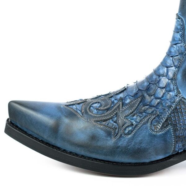 Botines cuero pitón azul modelo rock2500 Mayura - Tienda Country and Roses - Botines vaqueros country cowboy cowgirl - Botines rock2500 azul - 5