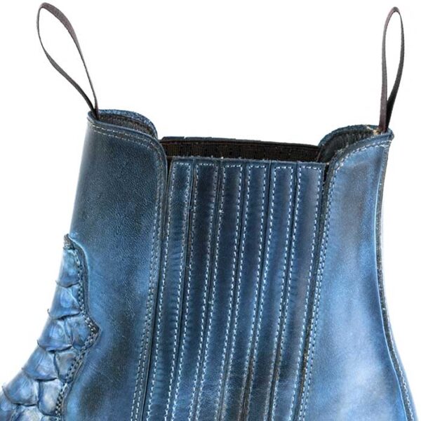 Botines cuero pitón azul modelo rock2500 Mayura - Tienda Country and Roses - Botines vaqueros country cowboy cowgirl - Botines rock2500 azul - 7