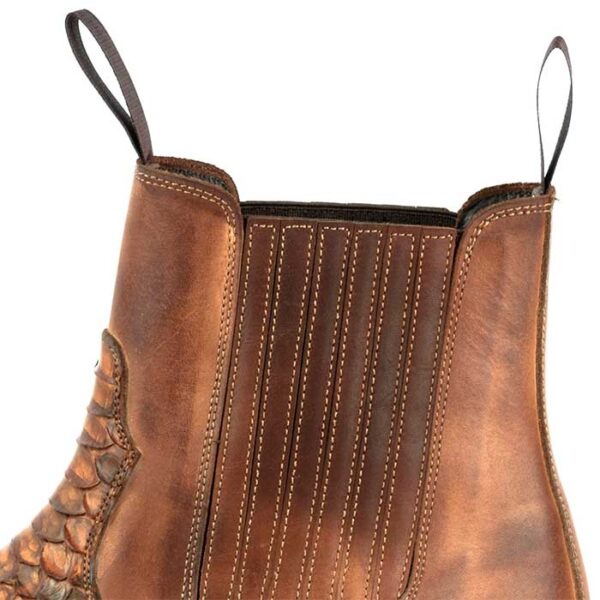 Botines cuero pitón cognac modelo rock2500 Mayura - Tienda Country and Roses - Botines vaqueros country cowboy cowgirl - Botines rock2500 cognac - 4