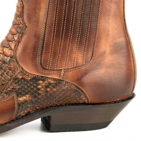 Botines cuero pitón cognac modelo rock2500 Mayura - Tienda Country and Roses - Botines vaqueros country cowboy cowgirl - Botines rock2500 cognac - 5