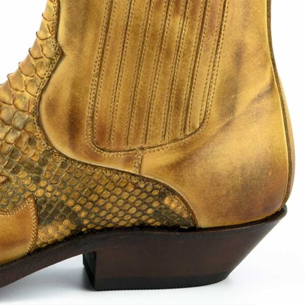 Botines cuero pitón marrón claro Mayura - Tienda Country and Roses - Botines vaqueros country cowboy cowgirl - Botines rock2500 cuero - 5