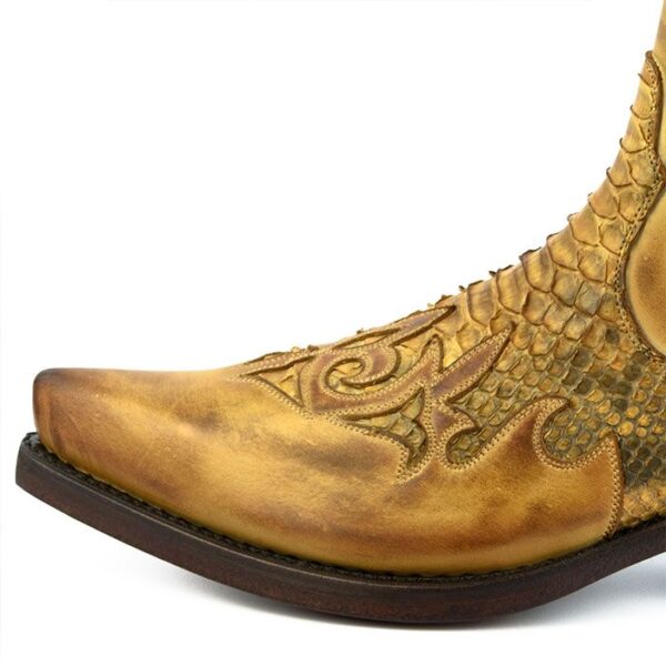 Botines cuero pitón marrón claro Mayura - Tienda Country and Roses - Botines vaqueros country cowboy cowgirl - Botines rock2500 cuero - 6