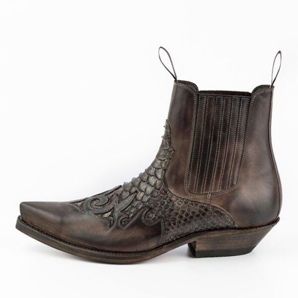 Botines cuero pitón marrón Mayura - Tienda Country and Roses - Botines vaqueros country cowboy cowgirl - Botines rock2500 marrón - 3