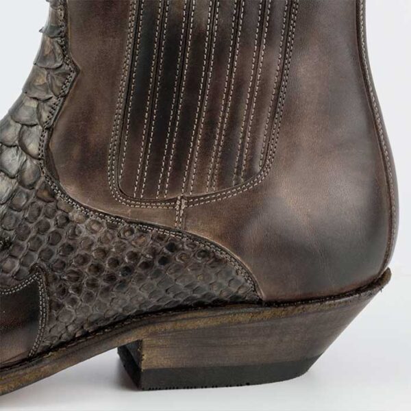 Botines cuero pitón marrón Mayura - Tienda Country and Roses - Botines vaqueros country cowboy cowgirl - Botines rock2500 marrón - 5
