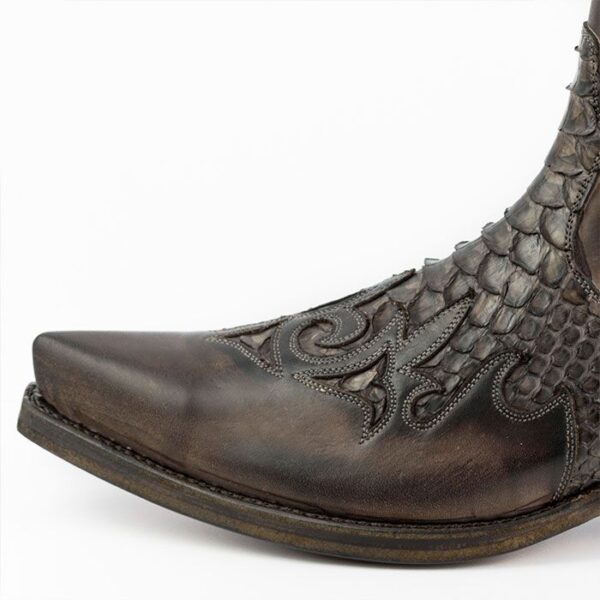 Botines cuero pitón marrón Mayura - Tienda Country and Roses - Botines vaqueros country cowboy cowgirl - Botines rock2500 marrón - 6