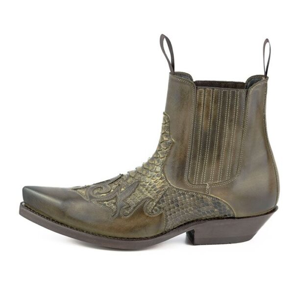 Botines cuero pitón taupe gris topo Mayura - Tienda Country and Roses - Botines vaqueros country cowboy cowgirl - Botines rock2500 taupe gris topo - 3
