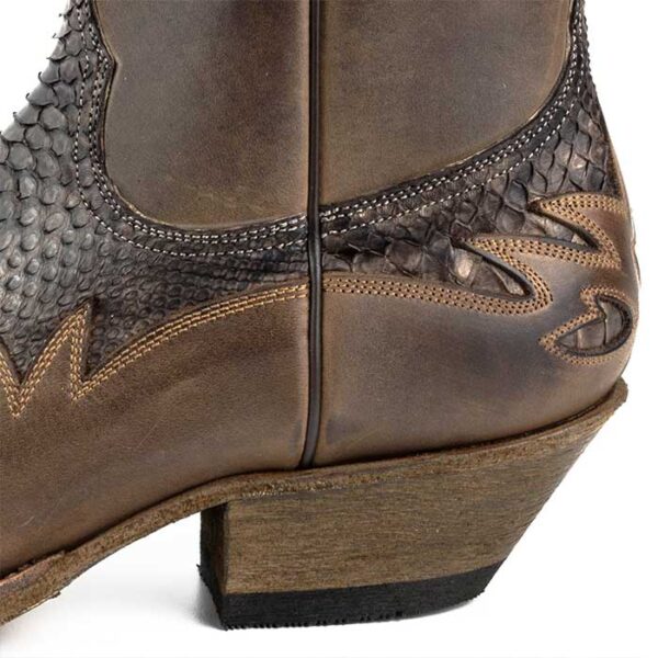Botines Pitón testa mate y cremallera de Mayura - Tienda Country and Roses - Botines modelo 12 Pitón testa mate - 5