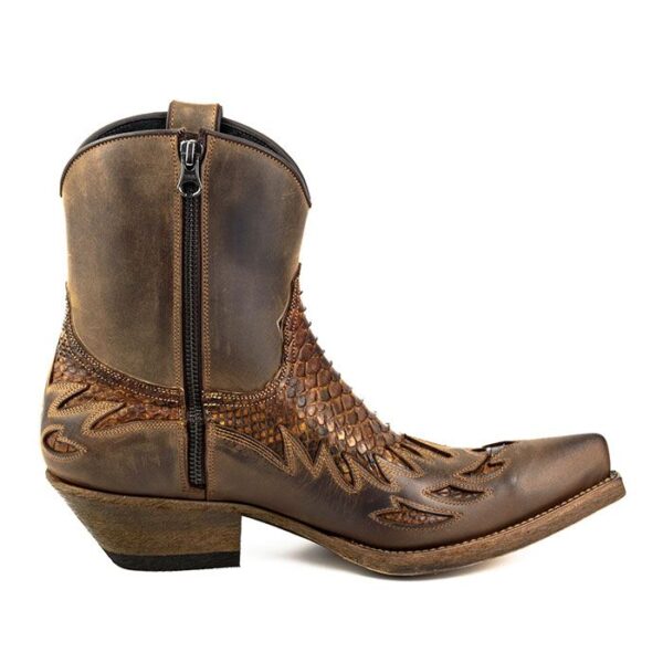 Botines Pitón tierra mate y cremallera de Mayura - Tienda Country and Roses - Botines modelo 12 Pitón tierra mate - 1
