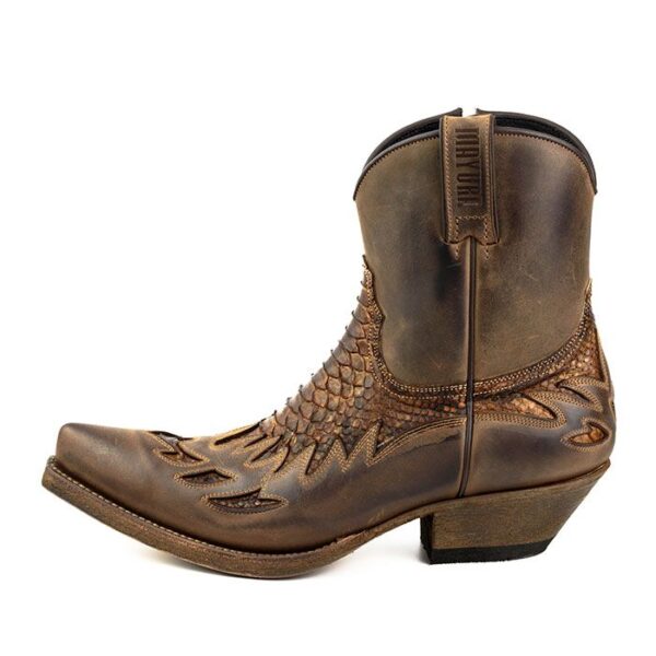 Botines Pitón tierra mate y cremallera de Mayura - Tienda Country and Roses - Botines modelo 12 Pitón tierra mate - 3