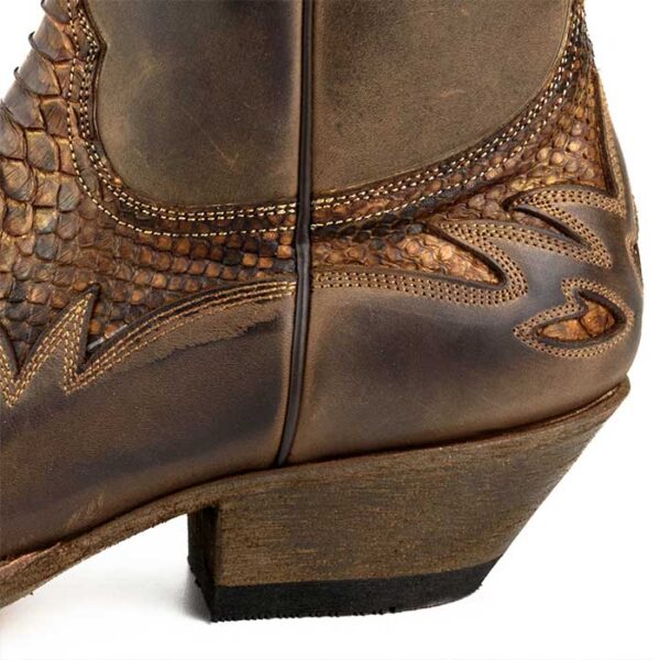 Botines Pitón tierra mate y cremallera de Mayura - Tienda Country and Roses - Botines modelo 12 Pitón tierra mate - 5