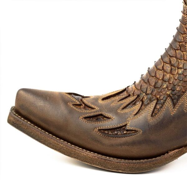 Botines Pitón tierra mate y cremallera de Mayura - Tienda Country and Roses - Botines modelo 12 Pitón tierra mate - 6