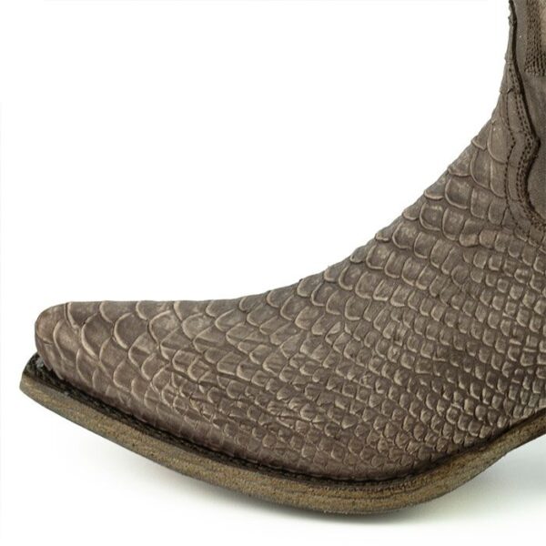 Botas con grabados de pitón gris verdoso - Country and Roses - Alabama Testa - 6