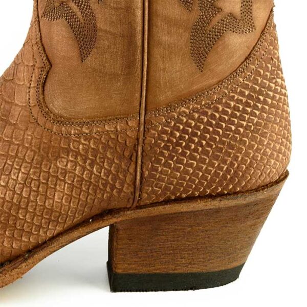 Botas con grabados de pitón marrón - Country and Roses - Alabama Cognac - 4