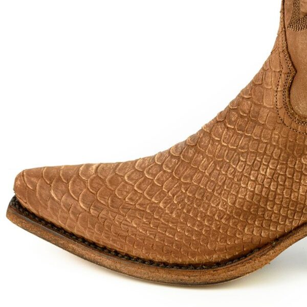 Botas con grabados de pitón marrón - Country and Roses - Alabama Cognac - 5