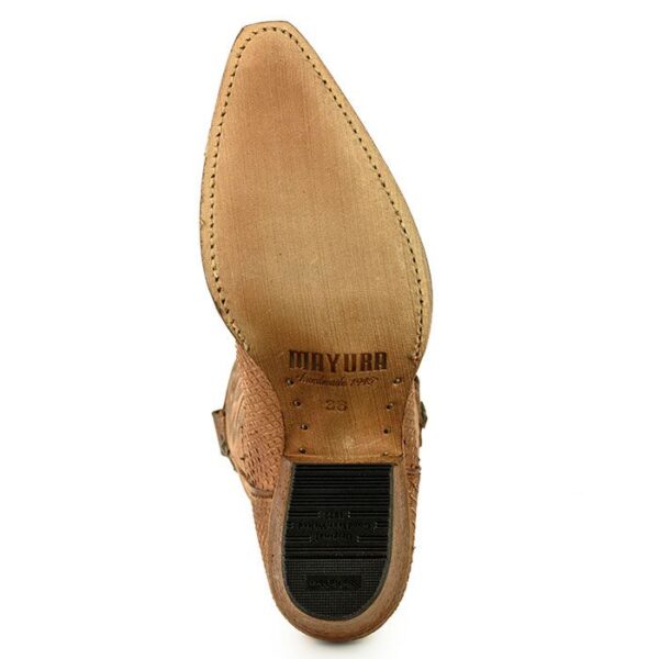 Botas con grabados de pitón marrón - Country and Roses - Alabama Cognac - 8