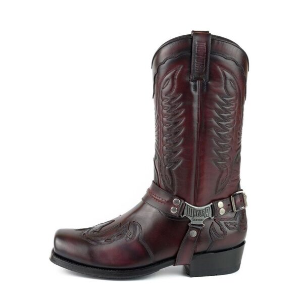 Botas biker Indian - Country and Roses - Burdeos negro - 3